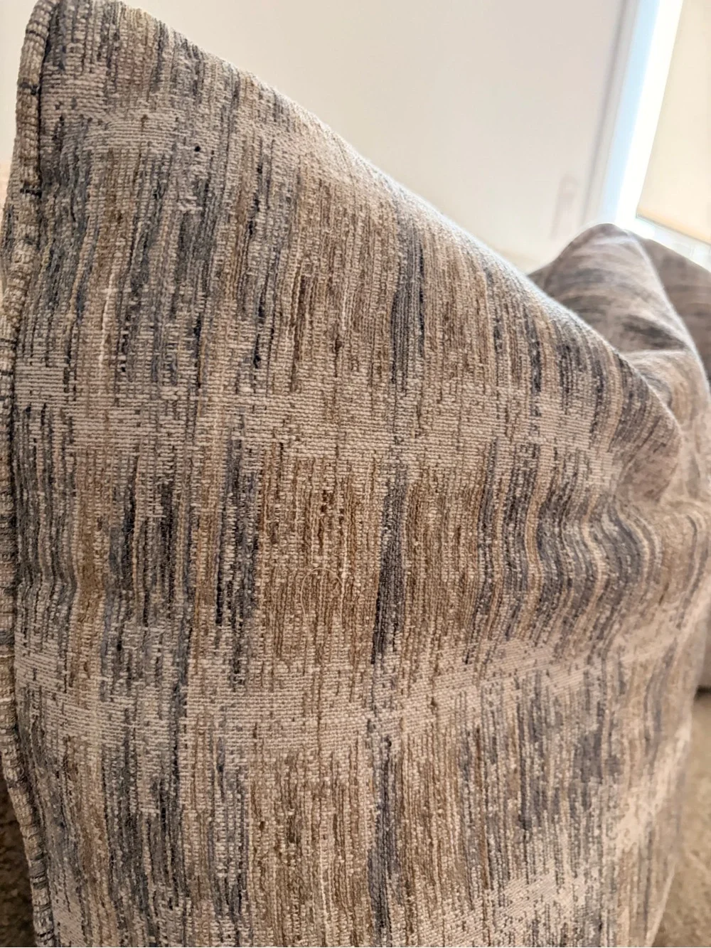 Neutral Textured Accent Pillow Set in Beige and Gray